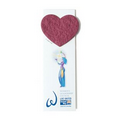 Small Seed Paper Shape Bookmark (1.75 x 5.5") - Heart Style 3